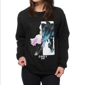 Obey Future Floral Crew Neck Sweater